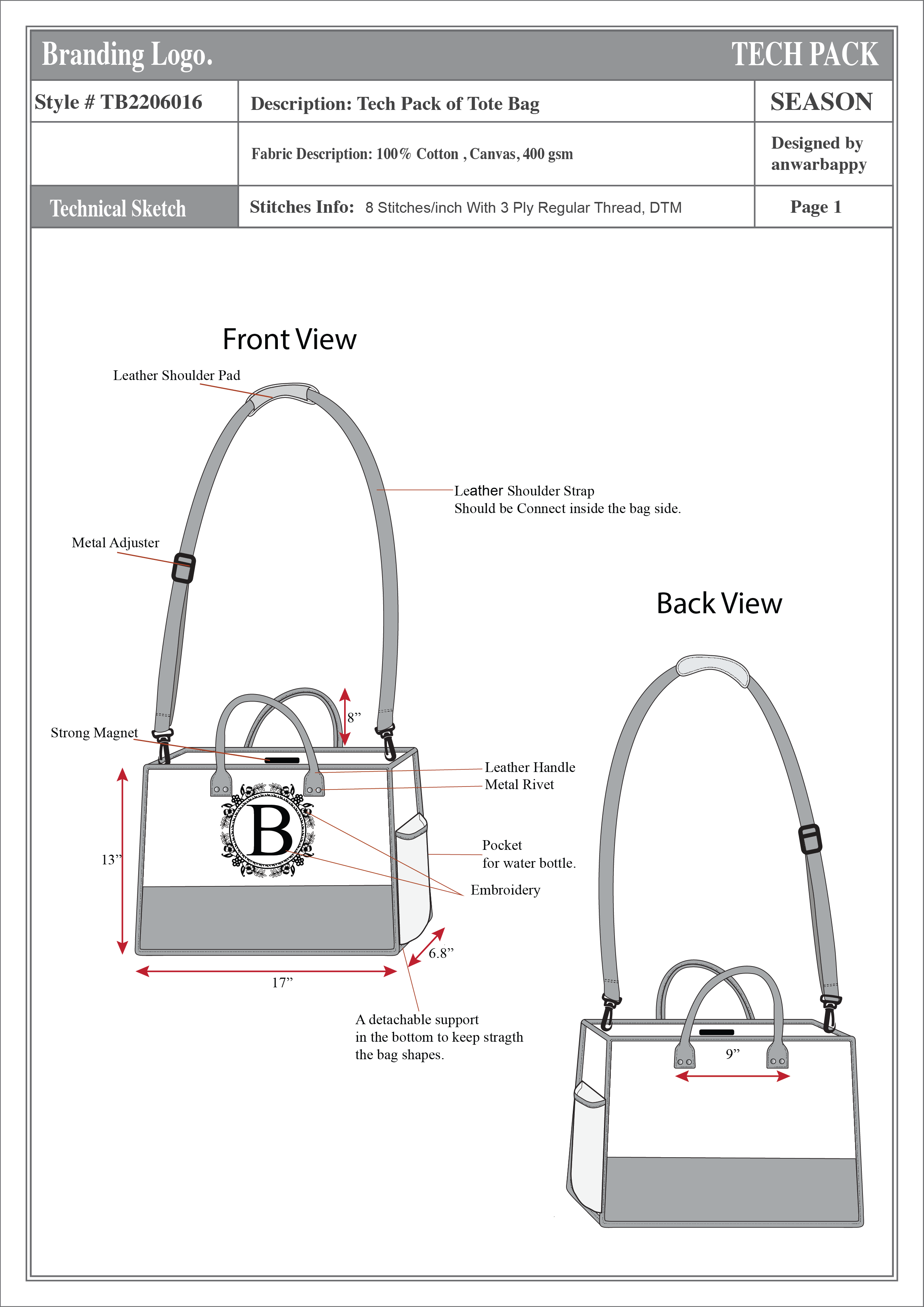 JSB Tech Pack – A house of fashion solution